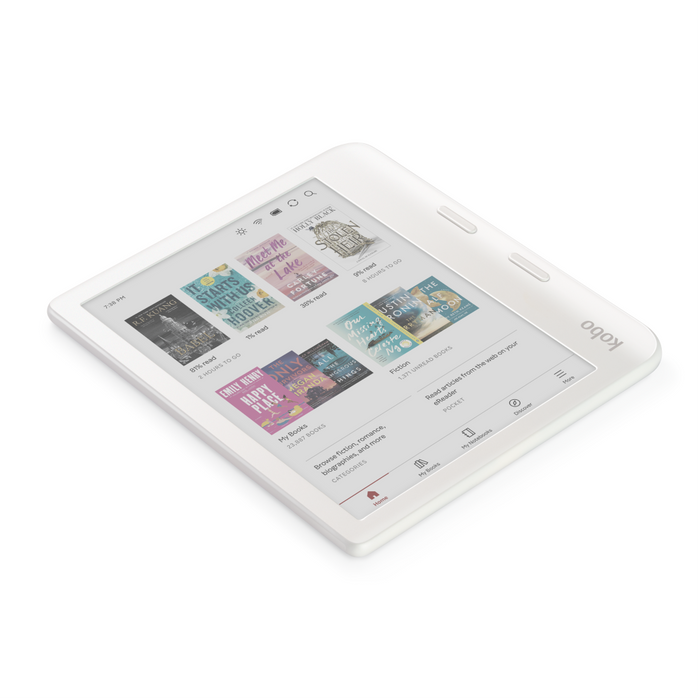 White Kobo Libra Colour lying down.
