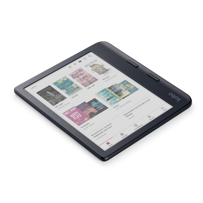 Black Kobo Libra Colour lying down.