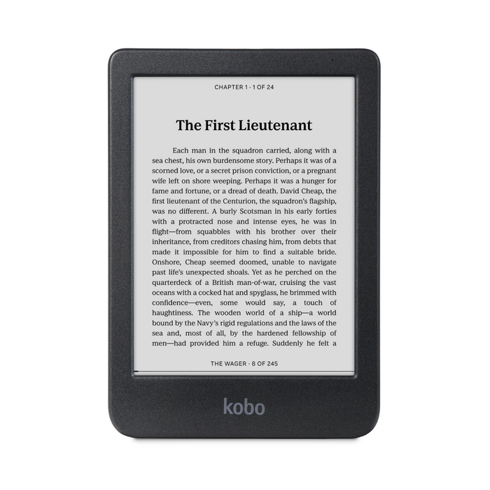 Black Kobo Clara BW front view.